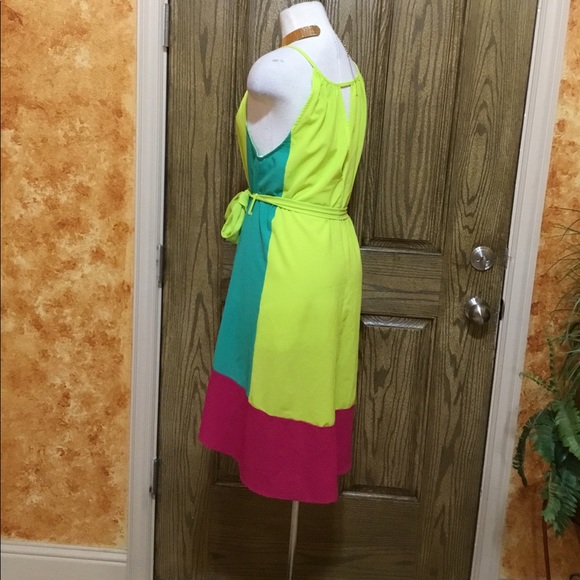 Karlie color block Halter neck high low dress - Picture 3 of 8